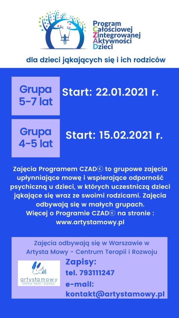 Zapraszamy do udziału w kolejnych grupach terapeutycznych dla dzieci jąkających się i ich rodziców Zapraszamy do udziału w kolejnych grupach terapeutycznych dla dzieci jąkających się i ich rodziców