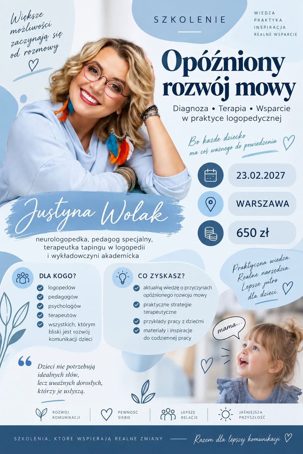 Szkolenie Opóźniony rozwój mowy - krok po kroku diagnoza i terapia